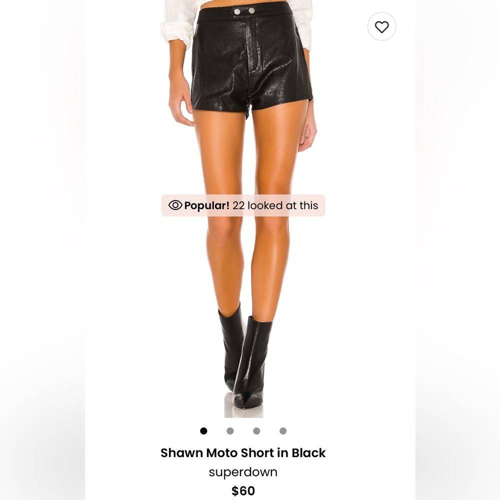 SUPERDOWN, Shawn Moto Short in black. Size Medium. Worn once!